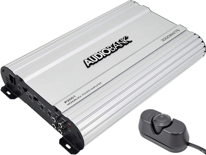Audiobank Monoblock 3000 WATTS Amp Class AB Car Audio Stereo Amplifier P3001 Heavy-Duty Aluminum Alloy Heatsink | Class A-B Operation Remote On/Off Circuit - Image 2